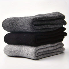 Men's Wool Hiking Socks Soft Comfortable Winter Warm Cozy Crew Socks