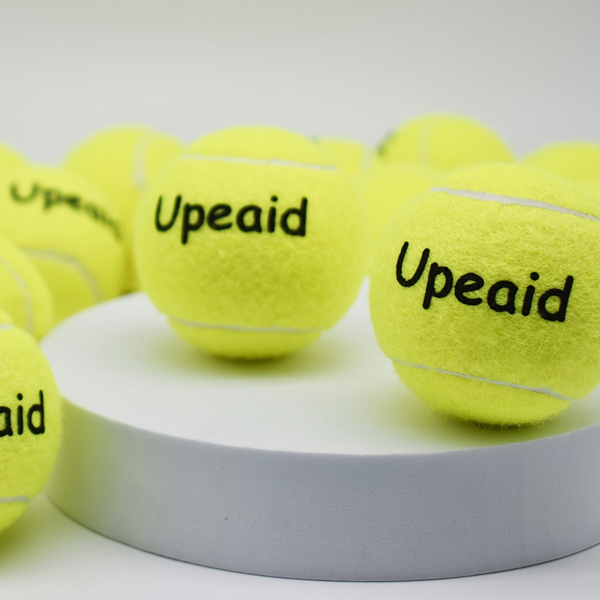 3pcs Lemon Yellow Printing Tennis Ball, High Elasticity