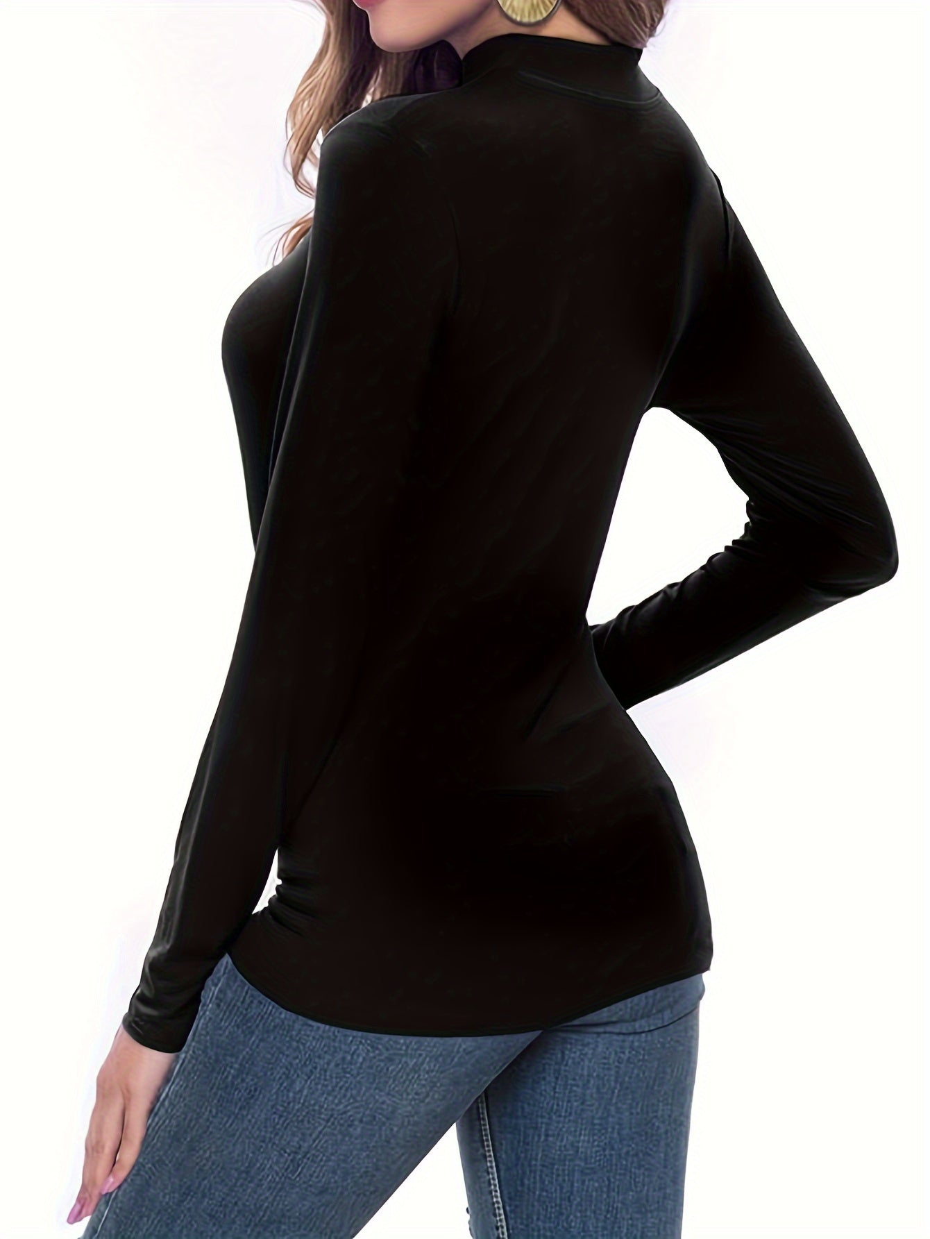 Women's Mock Neck Thermal Underwear Top