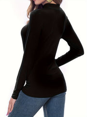 Women's Mock Neck Thermal Underwear Top