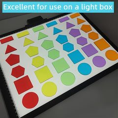 36pc Translucent Geometric Toys for Math & Color Learning