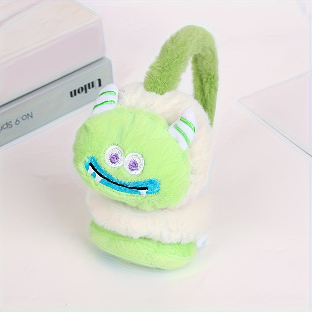 Plush Monster Cartoon Ear Warmers for Men Women Autumn Winter