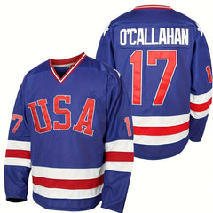 Men's Ice Hockey Jersey 17 Classic Vintage Embroidery Ice Hockey Suit