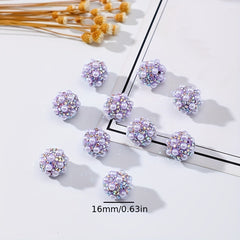 Colorful Pearl Pottery Mud Ball Accessories DIY Jewelry Ornaments Set