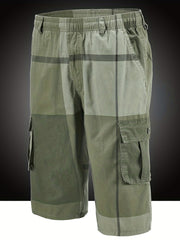 Men's Cotton Cargo Shorts with Drawstring Waist