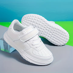 Girl's Solid Skate Shoes Comfy Non Slip Casual Soft Sole Sneakers For Kids
