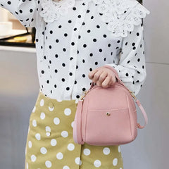 8PCS Small Women Backpack Mini Shoulder Bag Female Back Pack for Ladies Girls