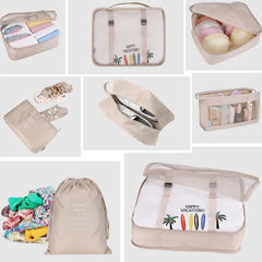 8PCS Travel Packing Storage Cases Luggage Organizer Tidy Pouch