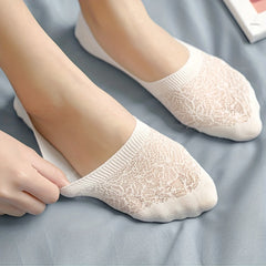 9 Pairs Floral Lace Ankle Socks Lightweight & Breathable Low Cut Invisible Socks