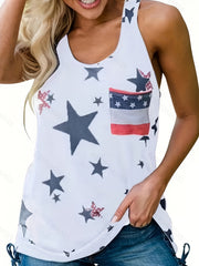 Summer American Independence Flag Tank Top for Women