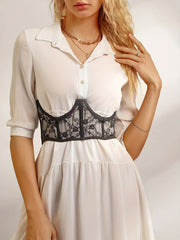Floral Lace Corset Girdle Slimming Waist Body Shaper Women's Lingerie