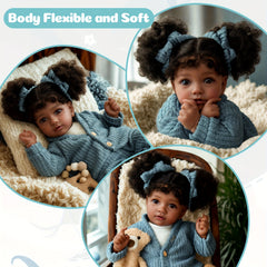 Reborn Baby Doll Fabric Body Vinyl Limbs Real Life Baby Dolls Toy Acce