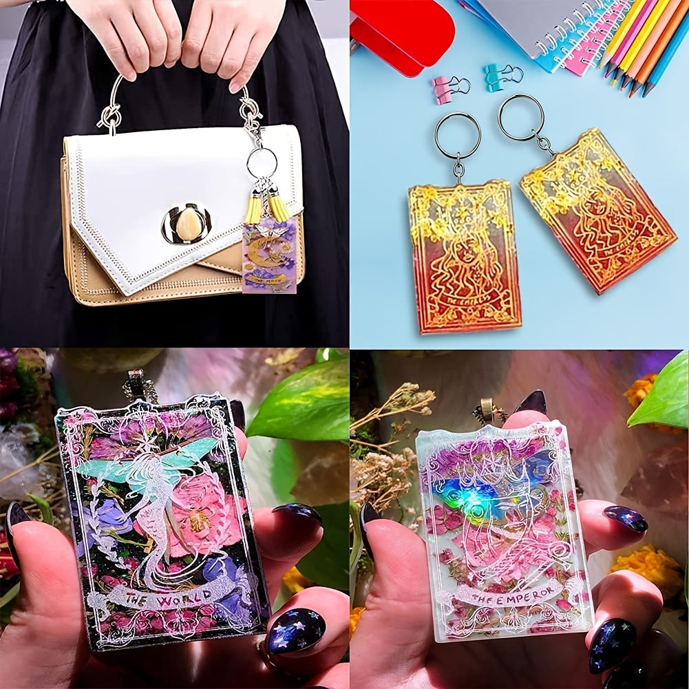 Crystal Epoxy Tarot Mold Resin Mold Jewelry Pendant Silicone Mold