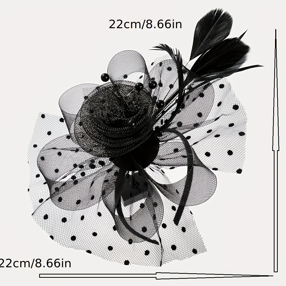 Women Flower Veil Mesh Feather Fascinator Tea Party Bridal Derbyhat