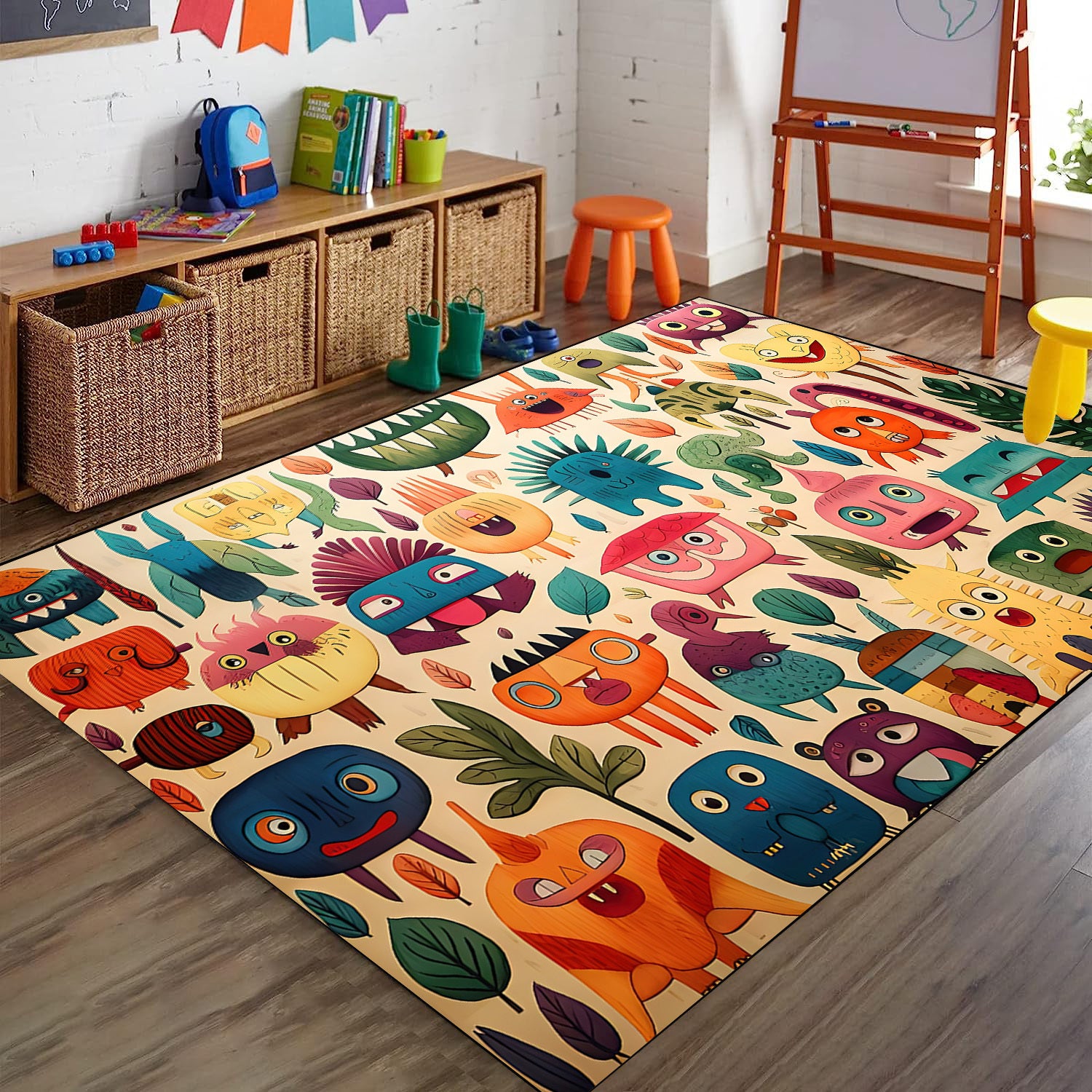 Cartoon Kids Carpet Playset Rug Early Educational Kids Crawling Mat