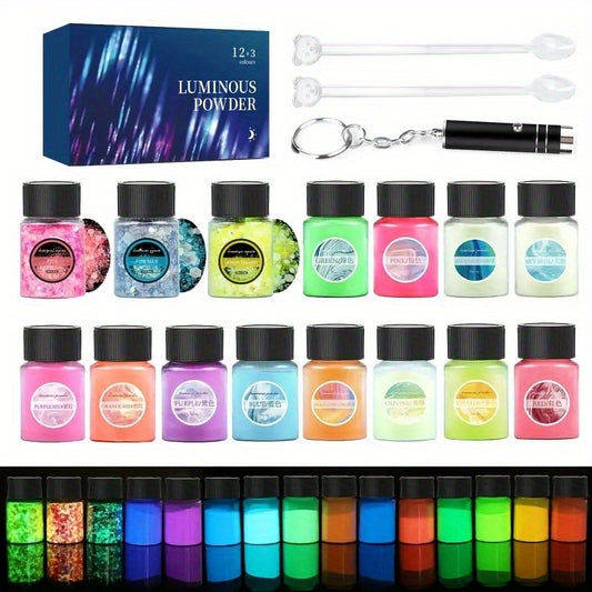 20g Luminous Powder Resin Pigment DIY Epoxy Mold Nail Art Glitter Glow Dark