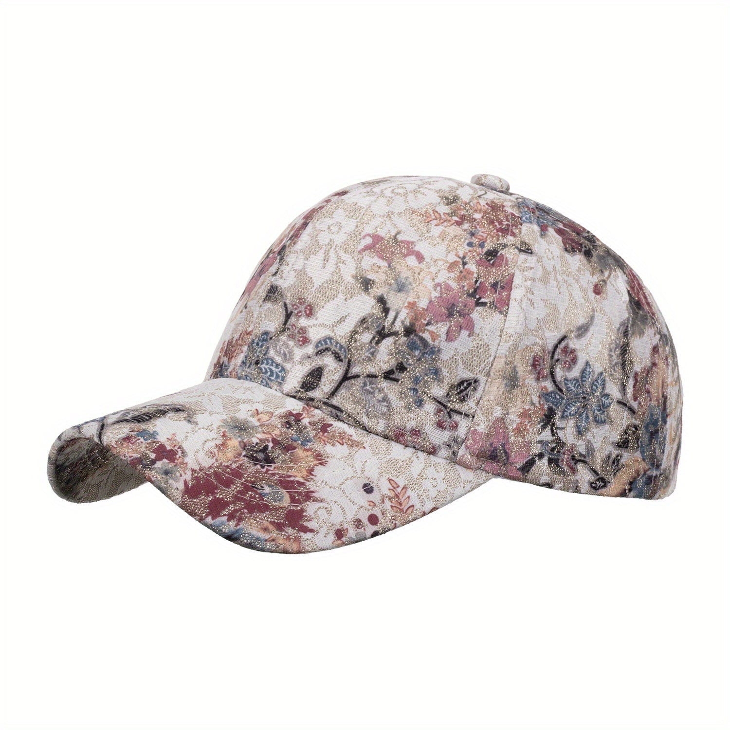 Vintage Lace Floral Baseball Cap Embroidery Sunscreen Dad Hats Adjustable