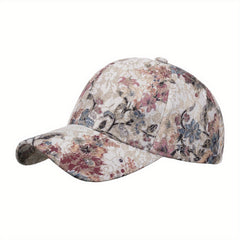 Vintage Lace Floral Baseball Cap Embroidery Sunscreen Dad Hats Adjustable