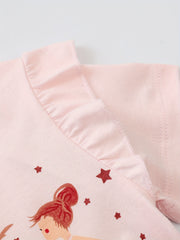 Toddler Girls Tutu Cotton Dress Dancing Girls Pattern Summer Dress
