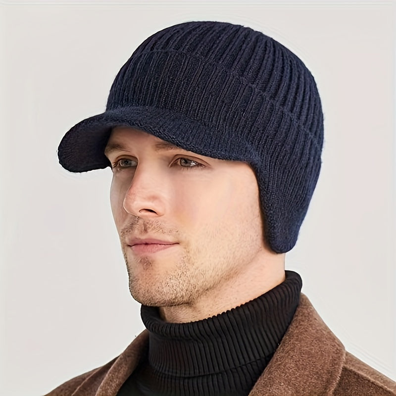 Winter Thickened Ear Protection Knitted Hat Windproof Pullover Hat