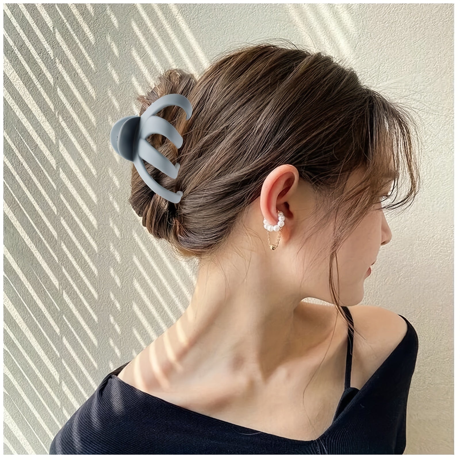 6pcs Octopus Hair Clips Matte Hair Claws Strong Hold Grip Hair Jaw C