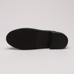 Women's Buckle Decor Loafers Slip On Shoes