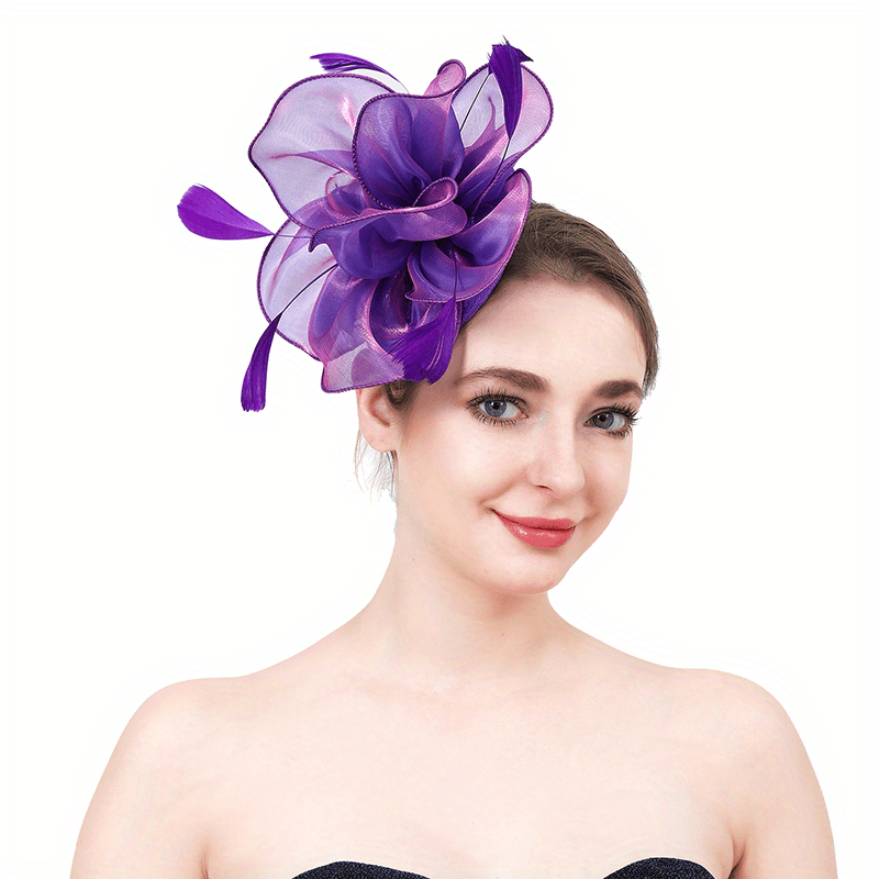 Organza Hat Headdress Horse Racing Hair Accessories