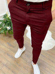 Men s Vintage Style Slim Fit Dress Pants for Business Party