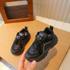 Boys Mesh Chunky Shoes with Buckle Non Slip Sneakers for Kids
