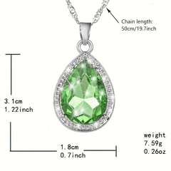 Emerald Necklace Pendant for Christmas Birthdays & More