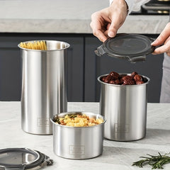 3pcs Stainless Steel Sealed Storage Tank Halloween Candy Can Biscuit Can