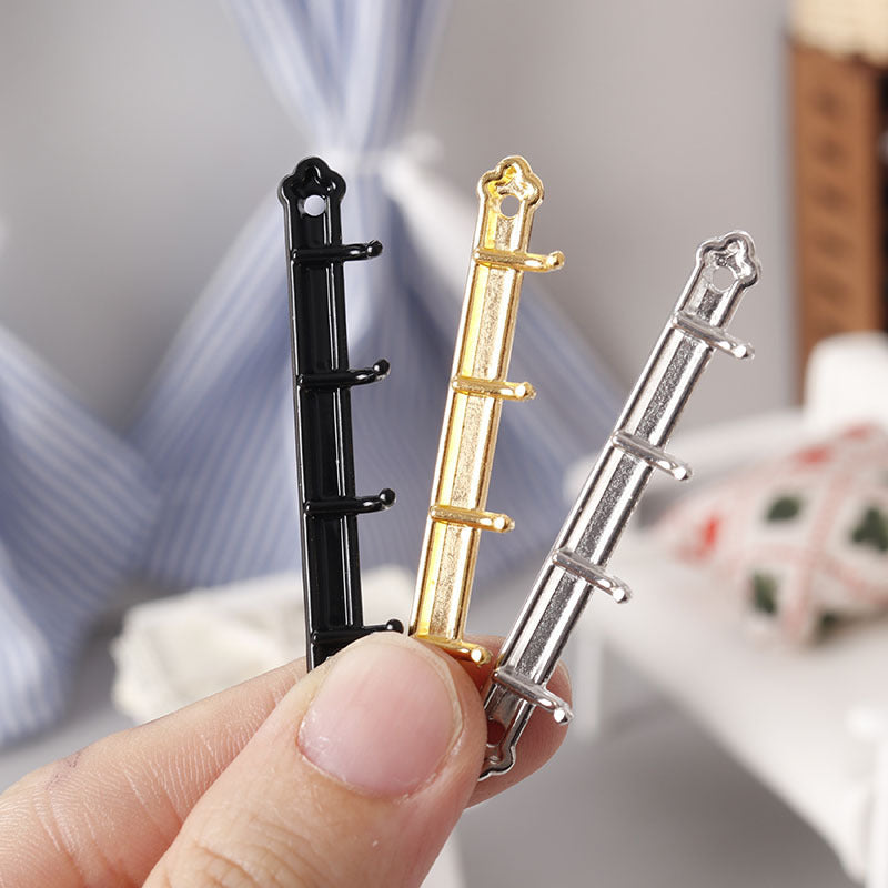 1:12 Dollhouse Wall Hooks Golden Silver DIY Scene Decor Miniature Fu