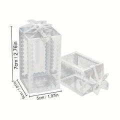 10pcs Transparent Printed Food Packaging Box Candy Chocolate Party Favors