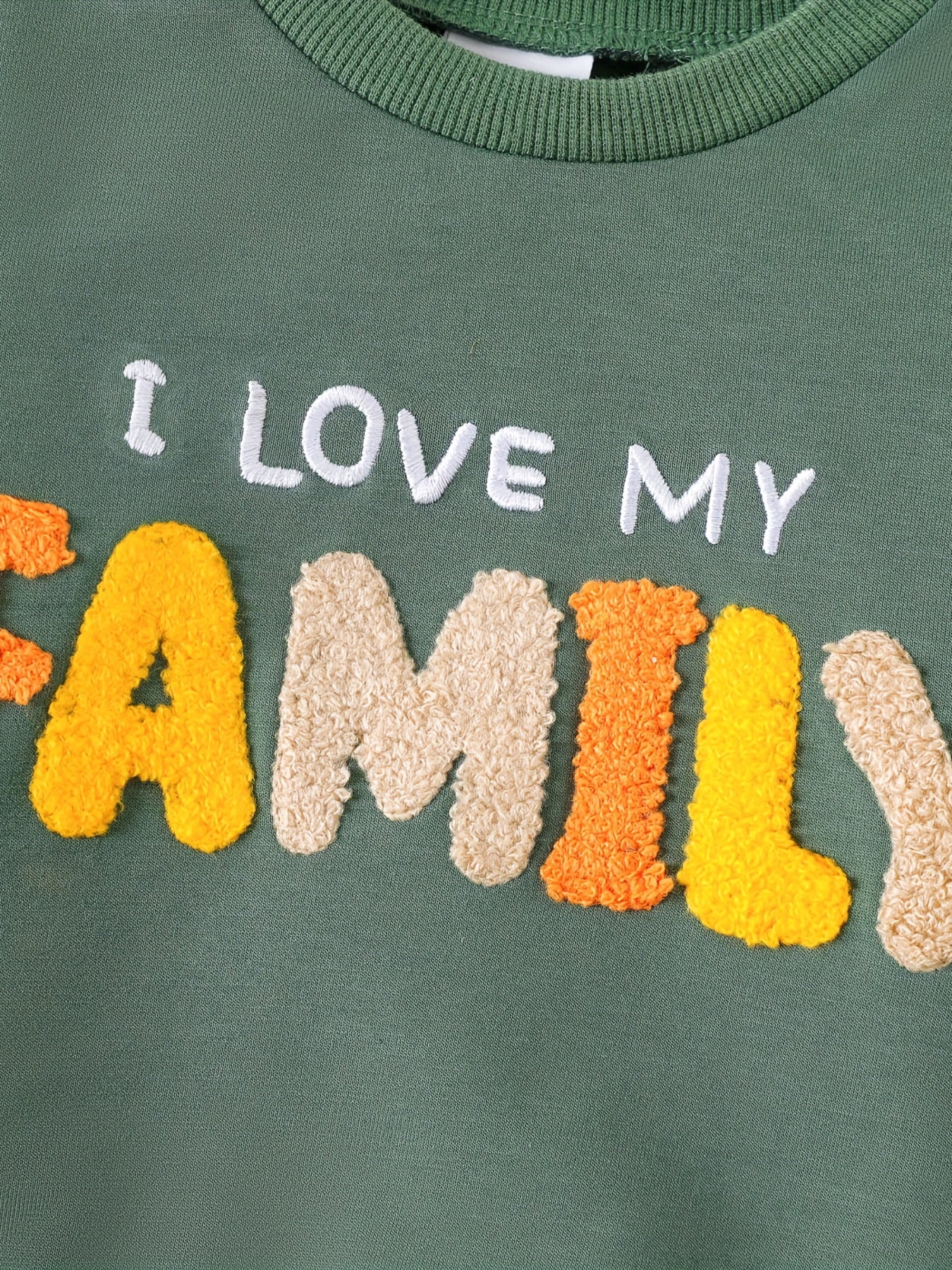 Baby Boy's I LOVE MY FAMILY Print Casual Set Kid's Pullover Top & Pants