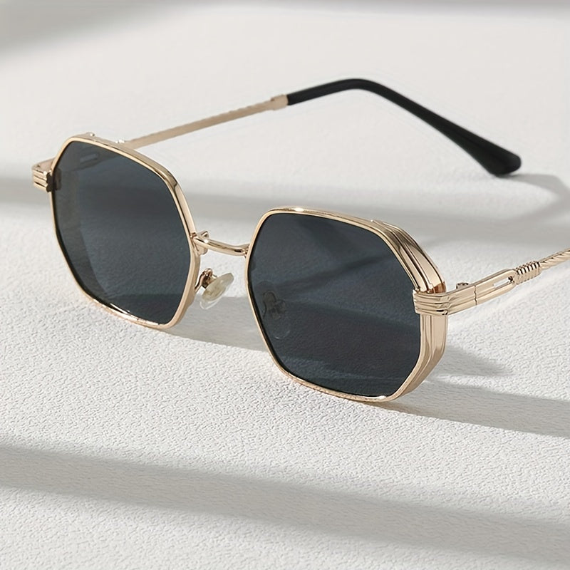 Geometric Metal Sunglasses Steampunk Props UV400