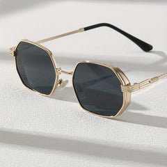 Geometric Metal Sunglasses Steampunk Props UV400