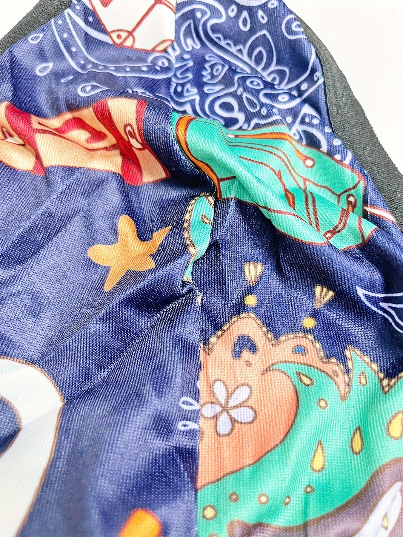 Sexy Boho Bodysuit Cut Out Paisley Print Ring Linked