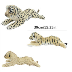 Large Lion Stuffed Animal Wildlife Model Tiger Leopard Doll Birthday