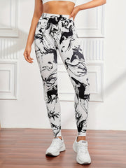Random Print Yoga Pants High Waist Fitness Trousers