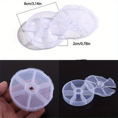 Plastic Storage Box Jewelry Organizer Clear Container Rectangle Flower Shape