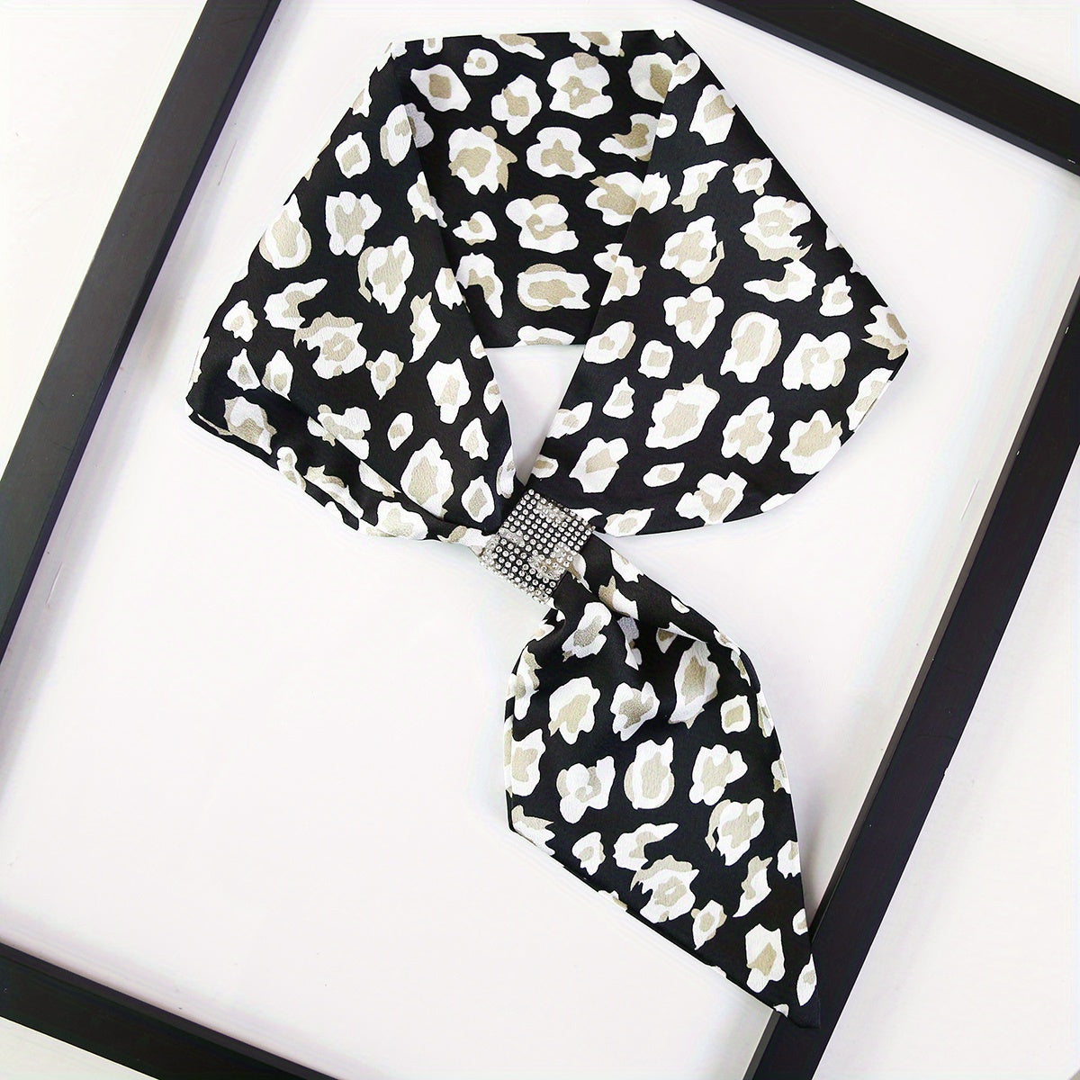 Satin Silky Printed Scarf Short Neck Scarfs Outdoor Shawl Wrap