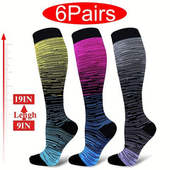 Compression Socks 20-30 mmHg for Men & Women, 6 Pairs