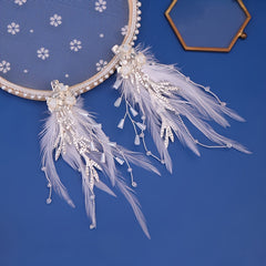 Ancient Style Headwear Costume Feather Hairpin Retro Pearl Hairpin