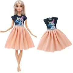 5 Sets Doll Clothes, Variety of Outfits for Dolls, Great for Gifts and Holidays