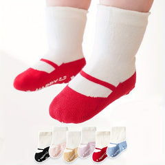 Girls Non Slip Floor Socks Breathable First Walking Shoes