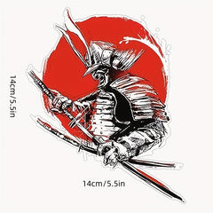 Sunset Samurai Warrior Vinyl Waterproof Sticker Decal For Car Laptop