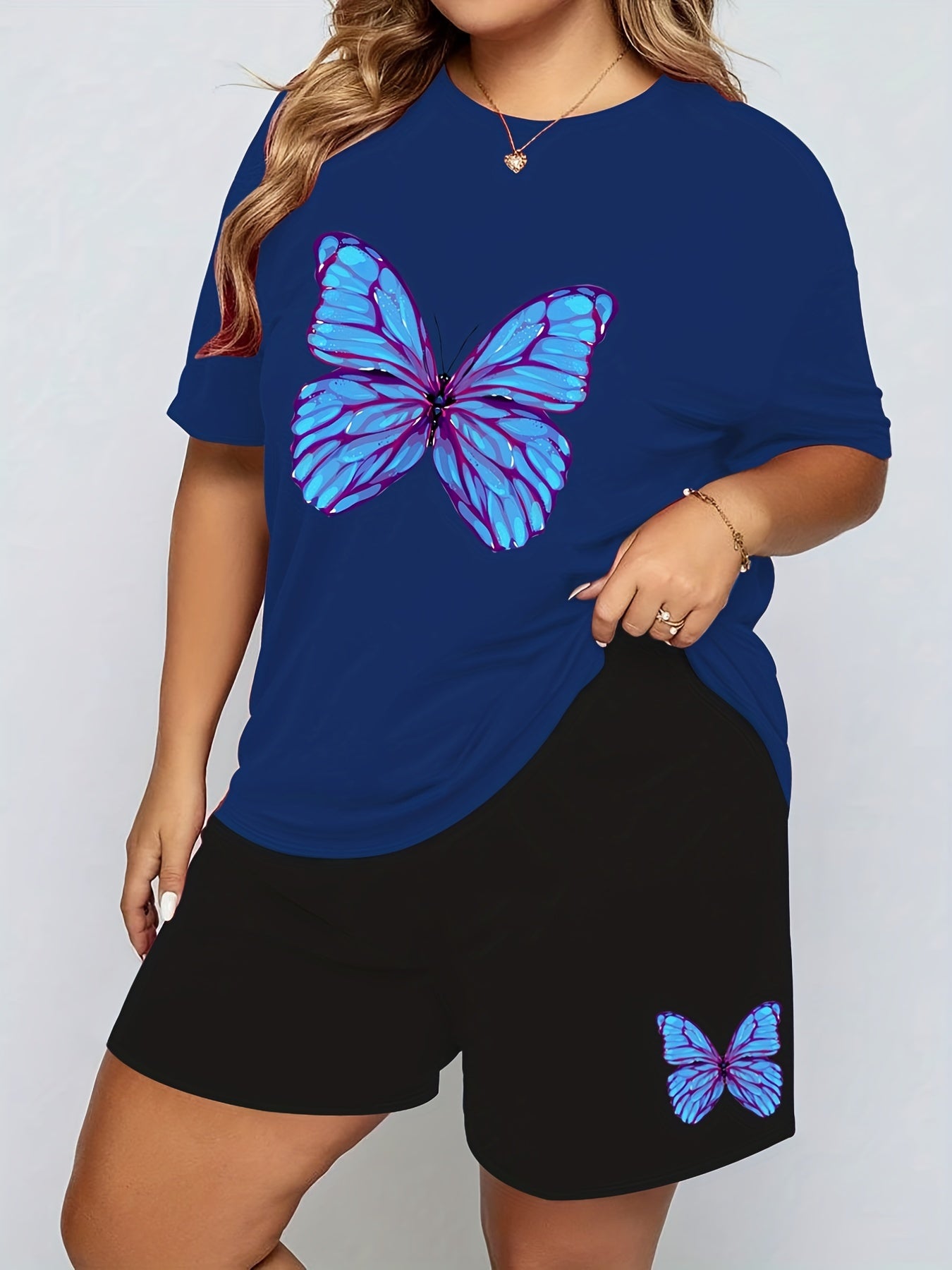 Butterfly Print Pajama Set