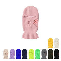 Embroidered Funny 3 Hole Ski Mask Women Balaclava