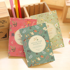 Flower Pattern Notebook Mini Pocket Stationery Gift Carry Notepad