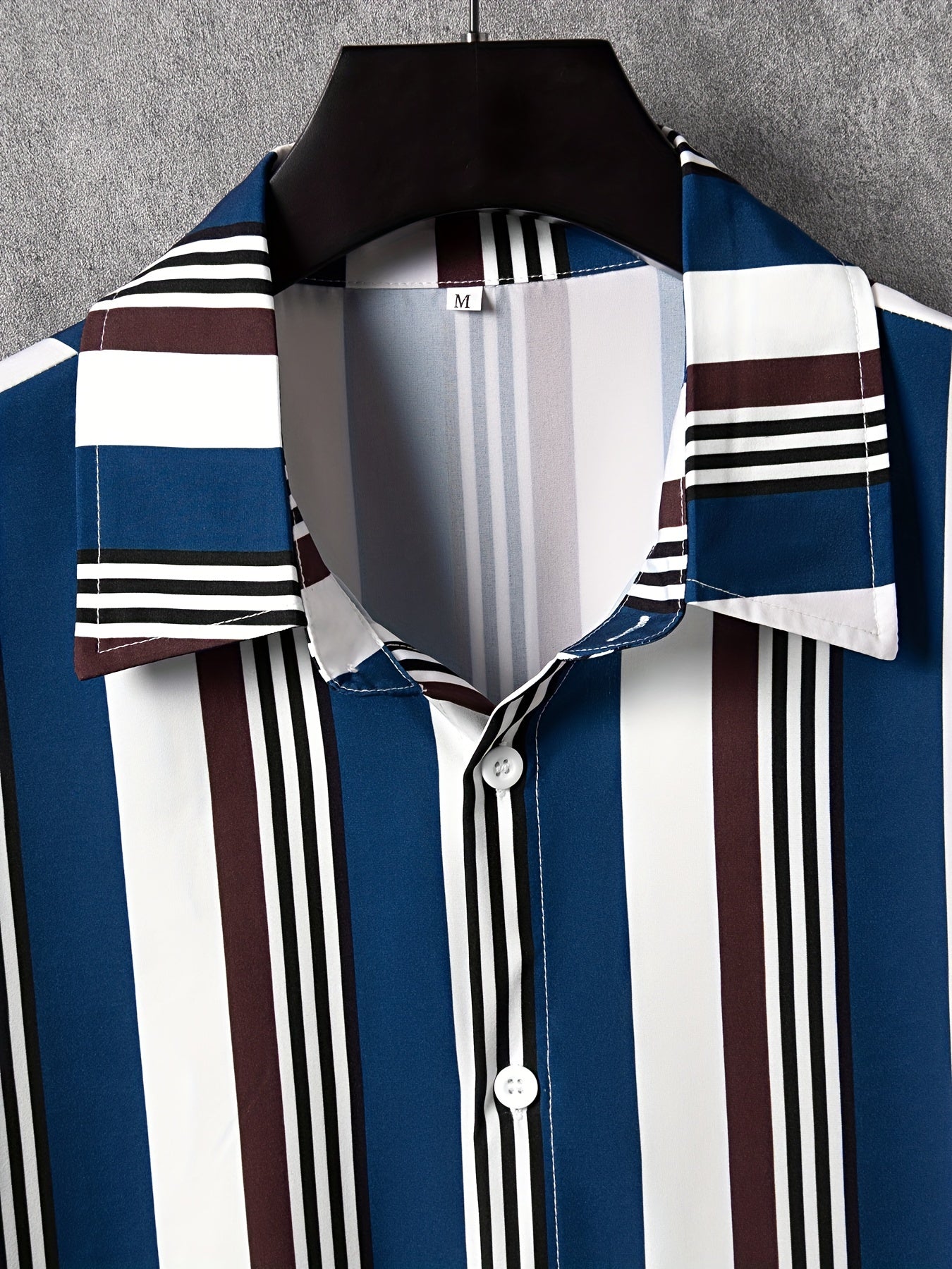 Stripe Graphic Print Casual Shirt for Summer